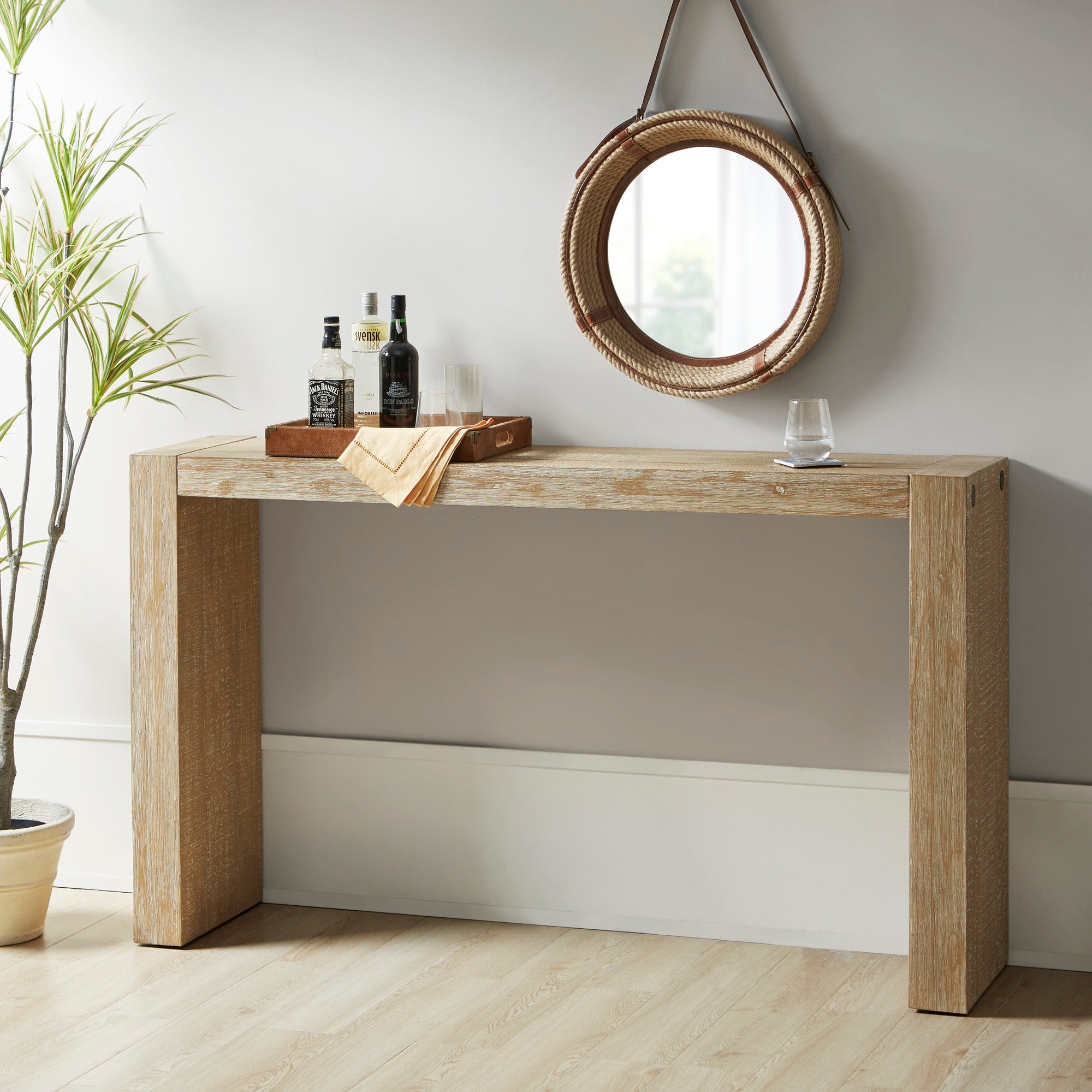 Light wood console table sale